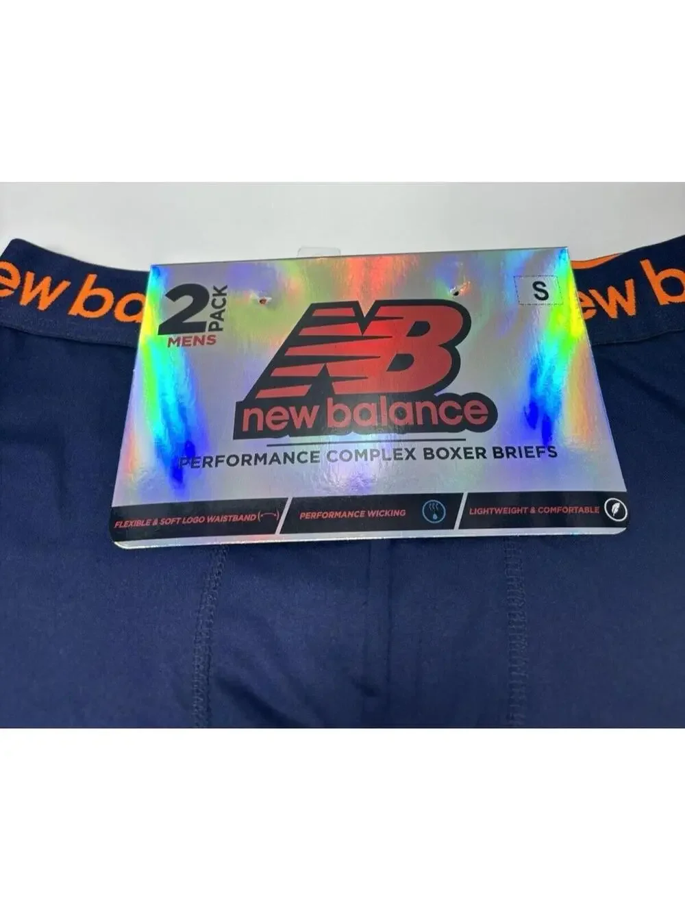 Mens New Balance Boxers Briefs 2 Pack Performance Complex Waistband, Small New